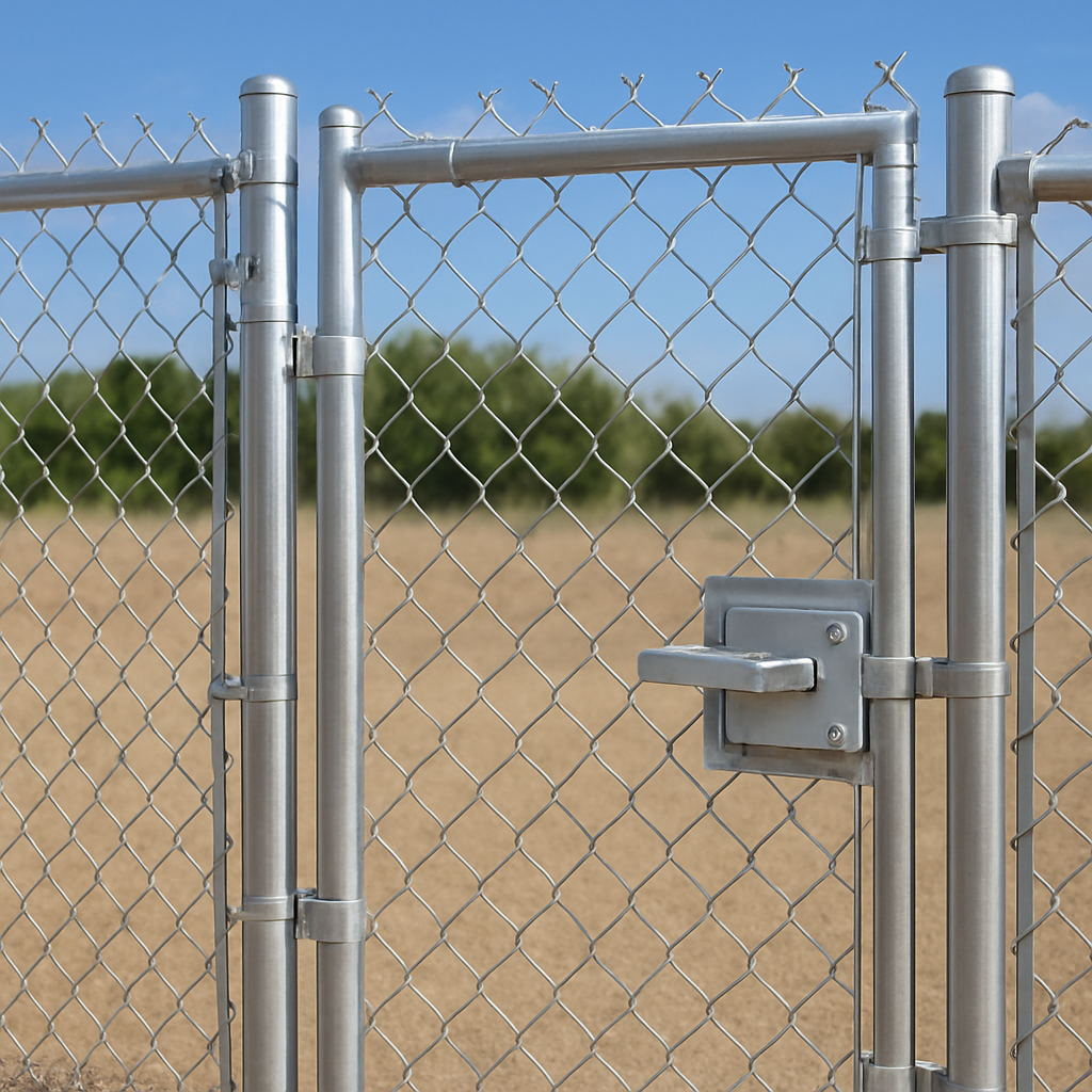 Professional chain link gate installation